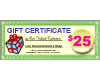 Gift Certificate $ 25.00 (imagem para) Gift Certificate $ 25.00